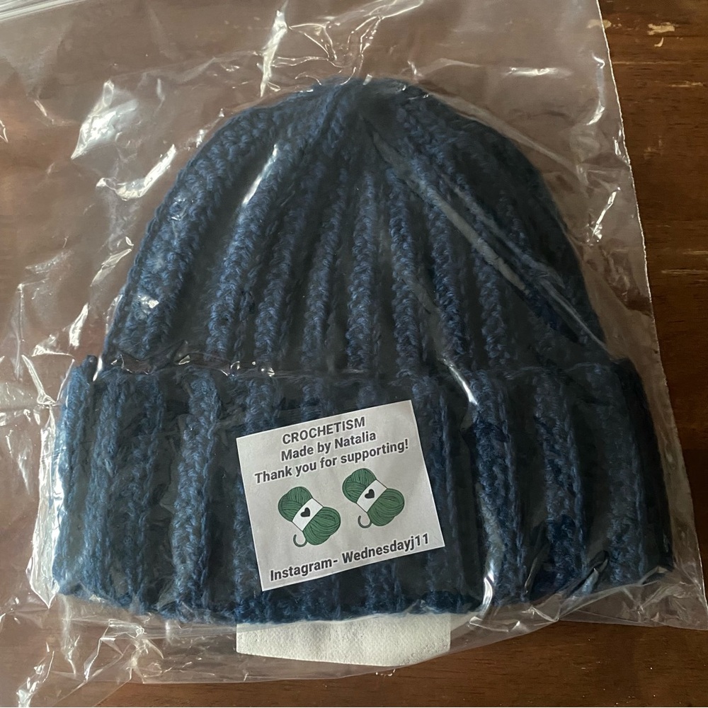 Blue Crochet Beanie